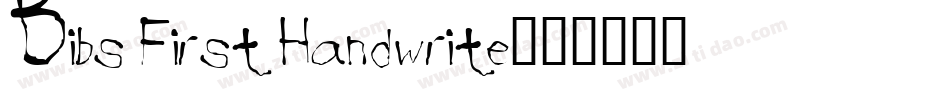 Bibs First Handwrite字体转换